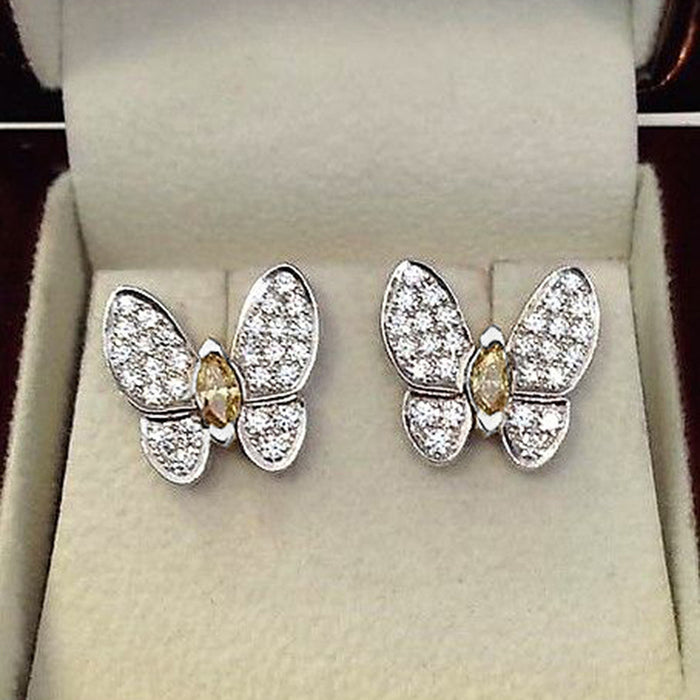 Butterfly earrings super shiny Chanel style earrings