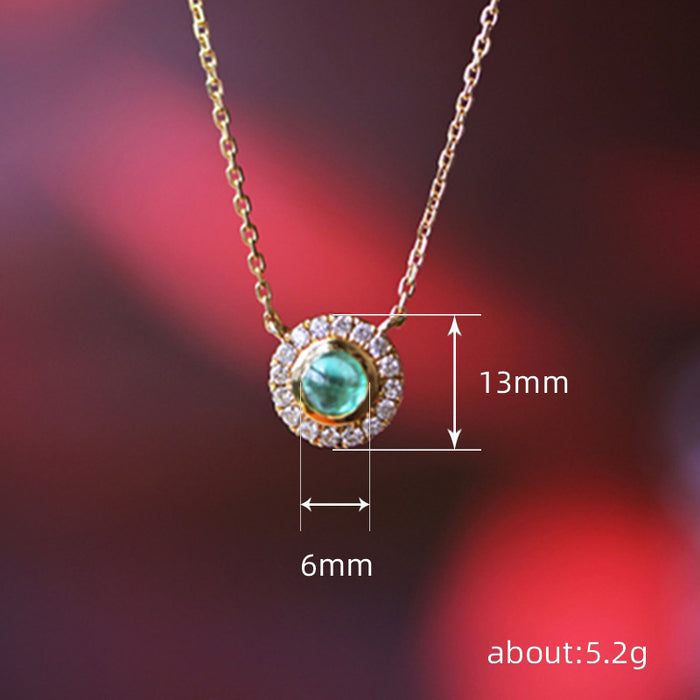 Small round pendant summer fresh necklace