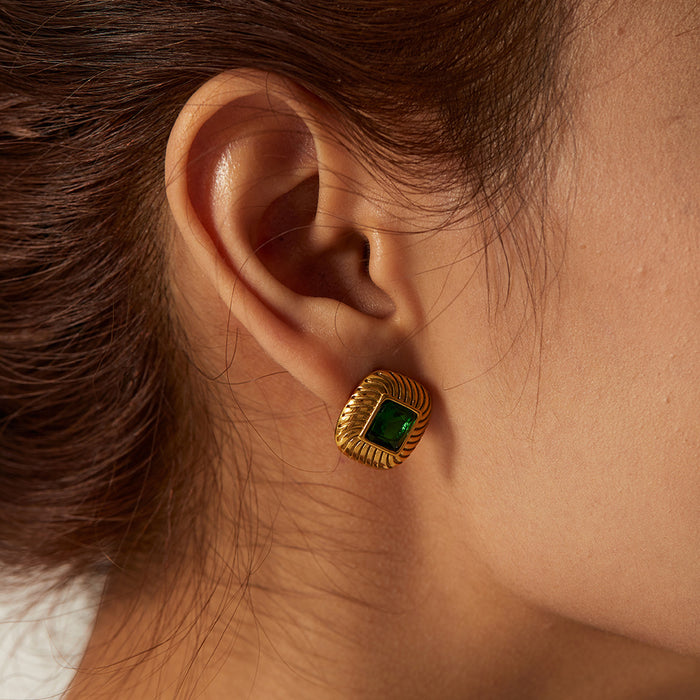 Pendientes únicos de alta gama: joyas de estilo francés vintage que no se decoloran para mujeres