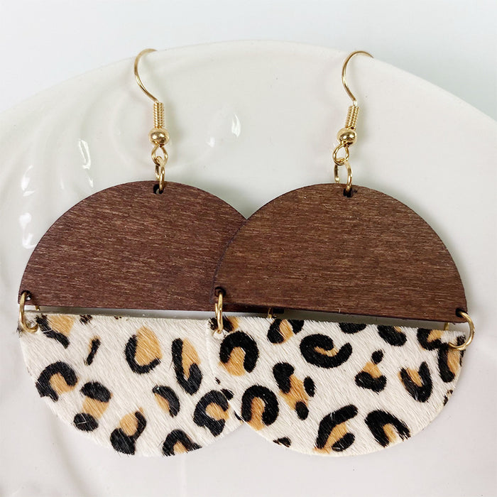 Round wooden earrings