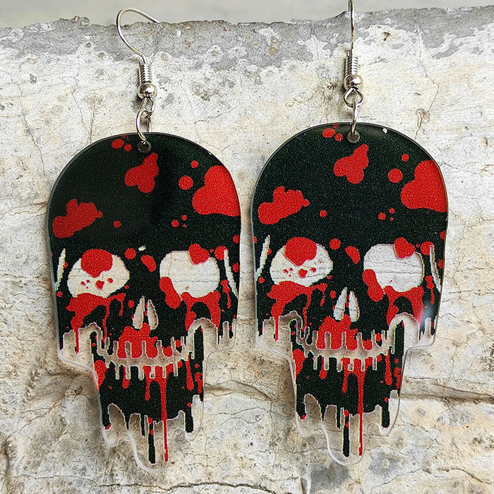 Halloween handprint acrylic earrings