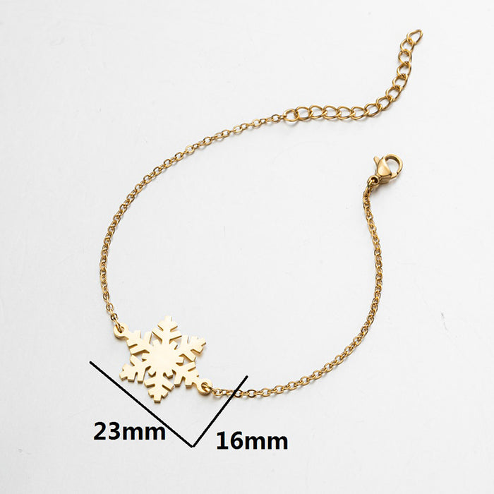 Christmas snowflake pendant bracelet, winter all-match personality jewelry wholesale