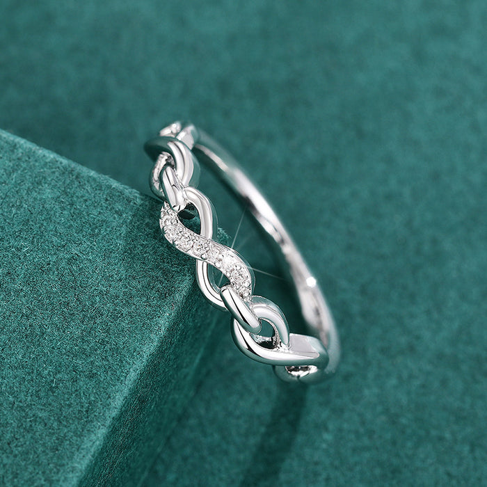 Chain Wrap Ring Twisted Design 8-Shaped Index Finger Ring