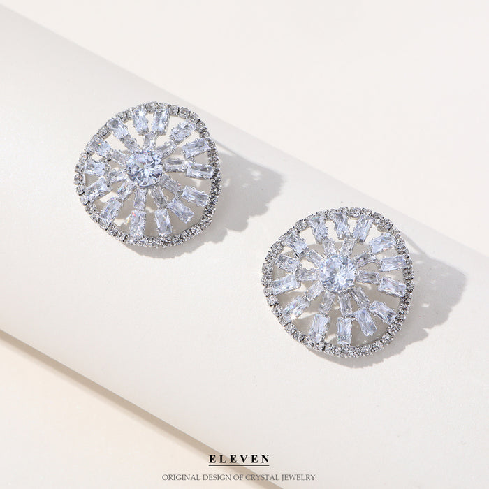 Luxury Zircon Sunflower Earrings - Unique and Delicate Statement Jewelry for Women