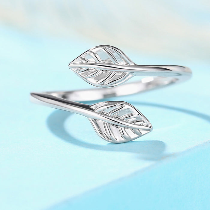 Simple leaf design single ring