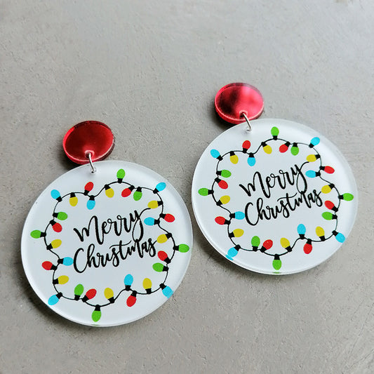 Christmas acrylic earrings