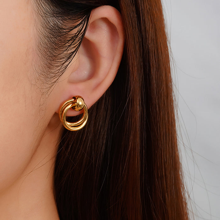 Geometric hoop earrings cool style earrings