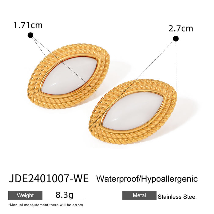 18k gold stainless steel black onyx open ring