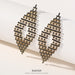 Exaggerated Vintage Tassel Earrings - Full Rhinestone Dangles for a Bold and Stylish Look - wallojewerly 