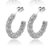 Multi-layer titanium steel earrings trend 18K gold irregular style - wallojewerly 