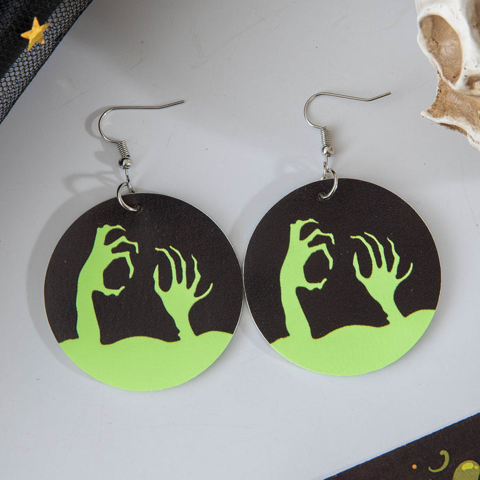 Halloween skull ghost earrings dark creative bat spider earrings