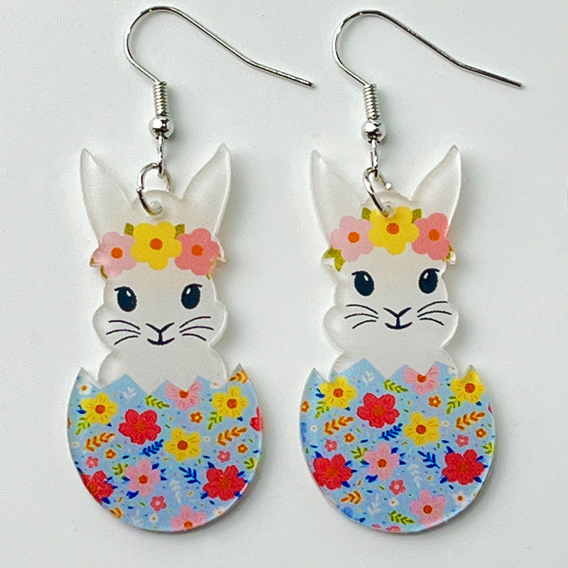 Acrylic Easter earrings - wallojewerly 