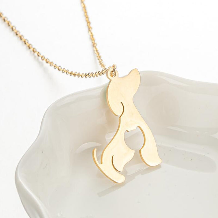 Rabbit, cat, dog, unicorn pendant necklace, Korean new cute small animal light luxury women's wholesale