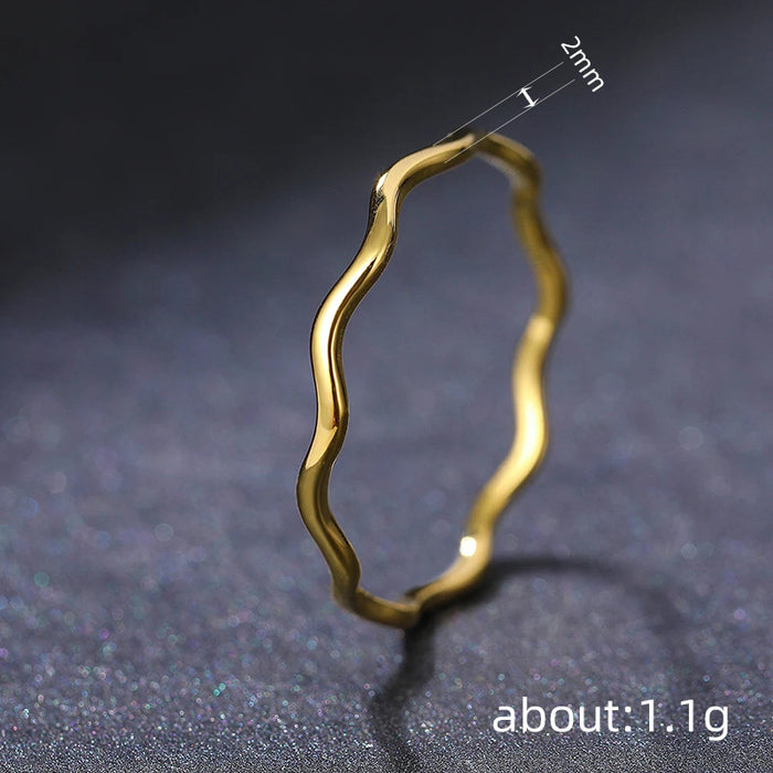 Metal electroplating simple plain ring for women