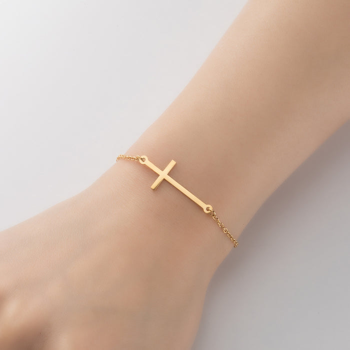 Stainless steel cross bracelet, retro Gothic open jewelry wholesale