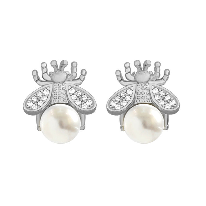 Bee imitation pearl earrings spring women's new style