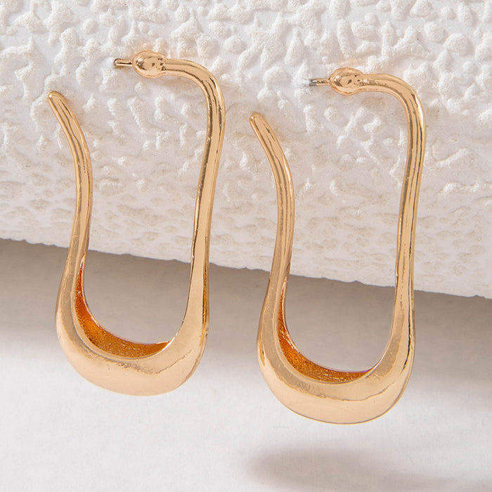 Hong Kong style geometric earrings irregular earrings