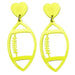 Hollow Acrylic Football Earrings - wallojewerly 