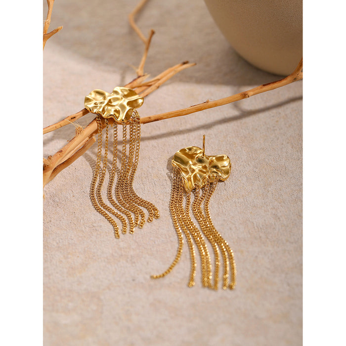 18K Gold Plated Stainless Steel Star Earrings - Simple Fashion Jewelry