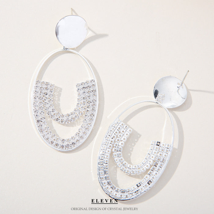 Korean Circle Earrings - Trendy and Exaggerated Jewelry for Women