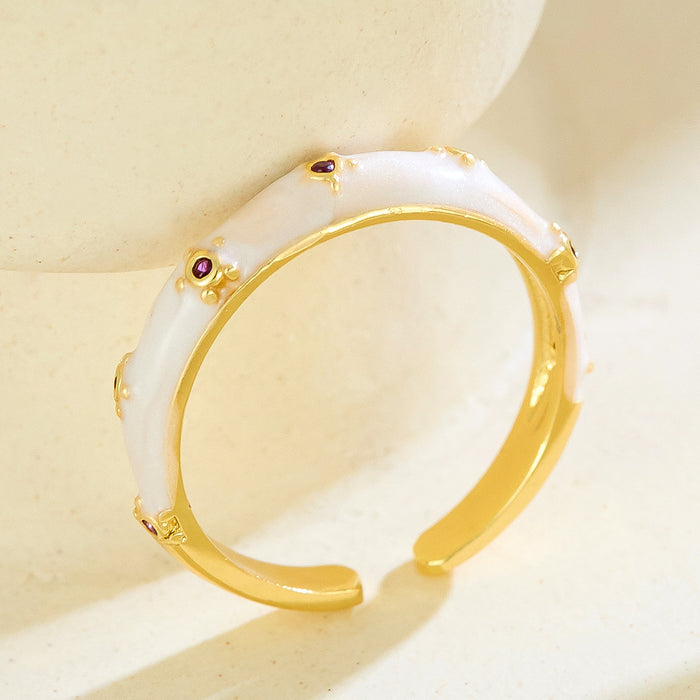 Wholesale copper dripping flower open rings