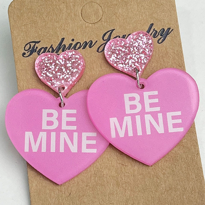 Valentine's Day love acrylic earrings