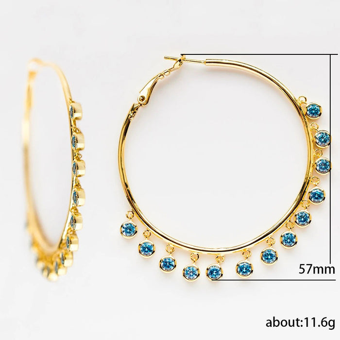 All-zircon micro-inlaid ear clips light luxury earrings