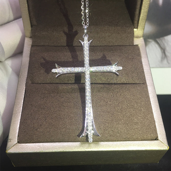 Cross necklace couple style retro clavicle chain