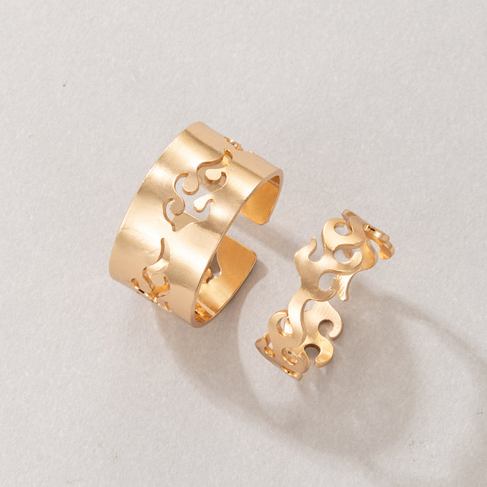 Love letter geometric ring 2-piece set