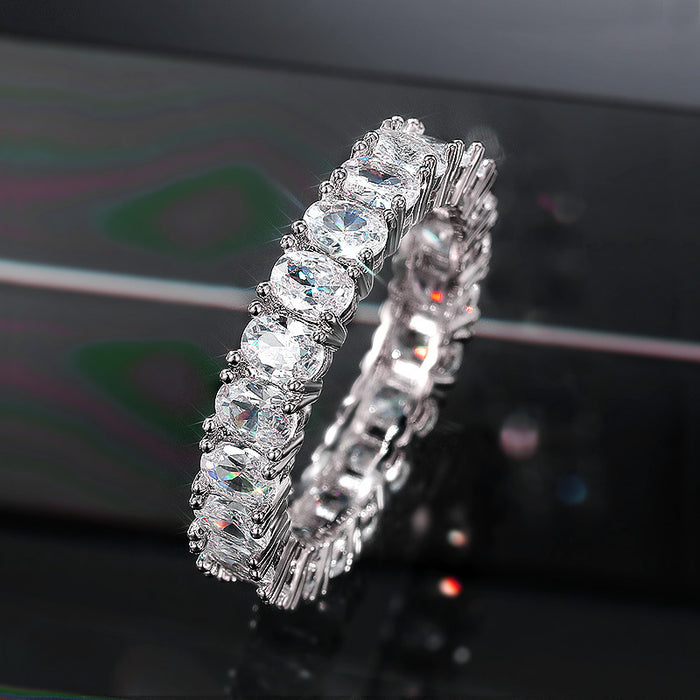 Luxury zircon ring party birthday gift ring