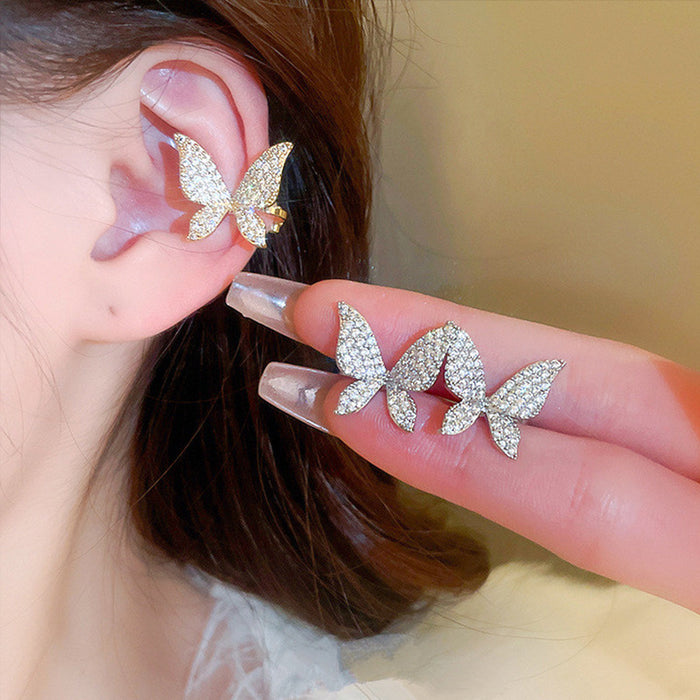 Butterfly ear clips for girls without pierced ears