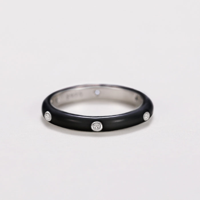 Anillo de gota de aceite de color arcoíris, anillo de circón minimalista y versátil