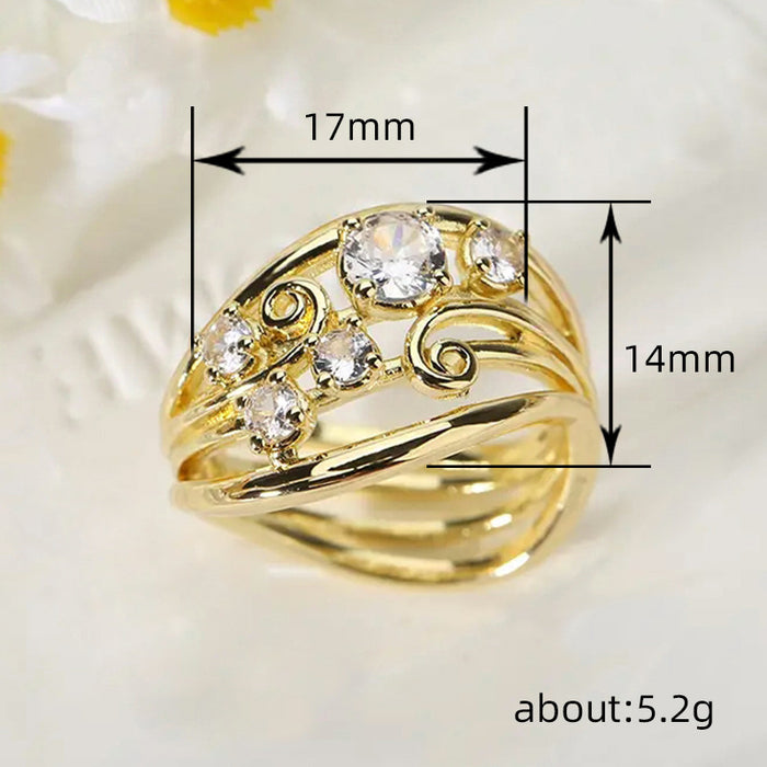 Vintage vine leaf ring hollow multi-layer index finger ring