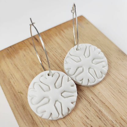 Christmas Clay Earrings - Heart, Tree, and Snowflake Original Design