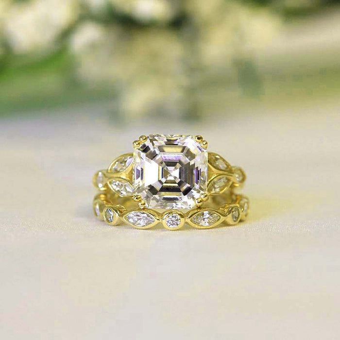 Leaf horse eye ring retro palace style