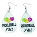 Pickleball Enthusiast Acrylic Racket Earrings - wallojewerly 