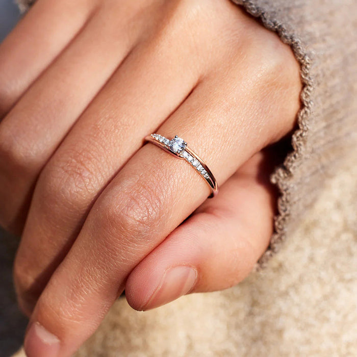 Anillo de luz de flores personalizado de nuevo estilo de lujo