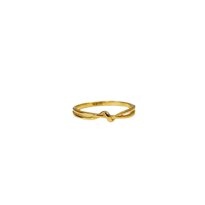 Wholesale stainless steel and titanium steel knotted and twisted ribbon rings