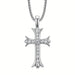 Hip Hop Diamond Cross Men's Necklace - wallojewerly 