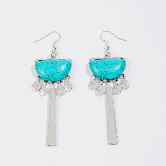 Turquoise earrings bohemian ethnic style earrings