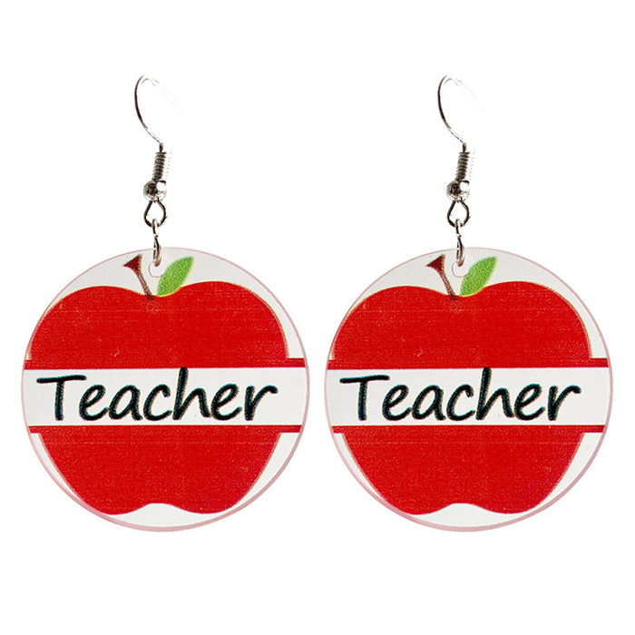 Clear Apple Acrylic Earrings