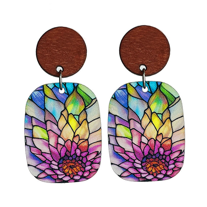 Mother's Day Gift Translucent Flower Earrings - wallojewerly 