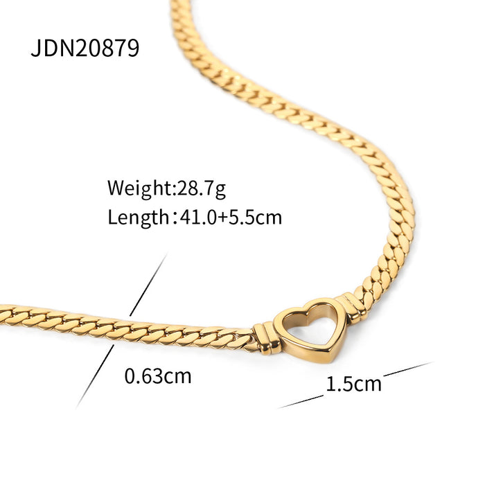 Stainless steel gold chain necklace Cuban clavicle chain titanium steel jewelry