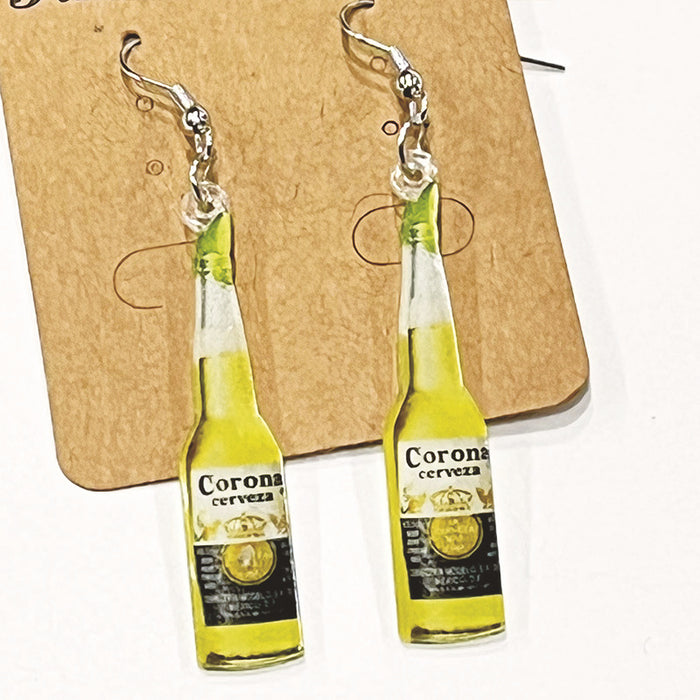 Wine bottle acrylic earrings