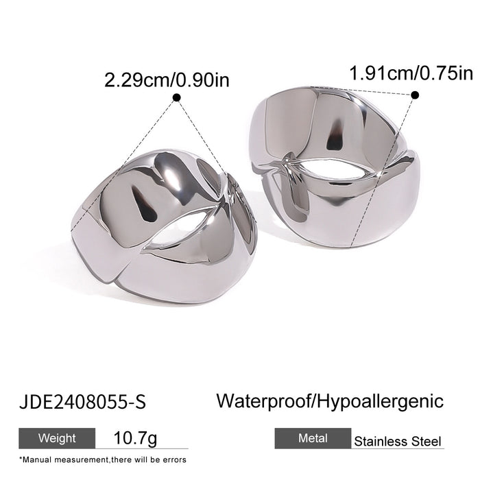 Stainless steel folding special-shaped earrings design earrings