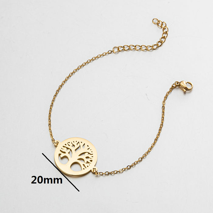 Geometric round pendant bracelet, tree of life creative jewelry wholesale