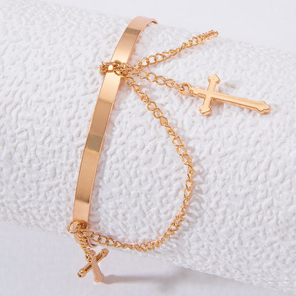 Metal cross tassel arm chain beach arm bracelet jewelry