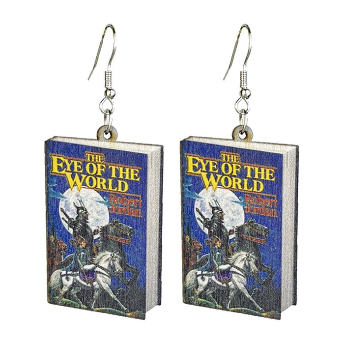 Book wooden earrings