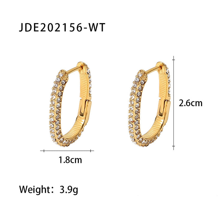 Pendientes de borlas de acero inoxidable bañados en oro de 18 quilates: joyería de moda con forma de gota larga