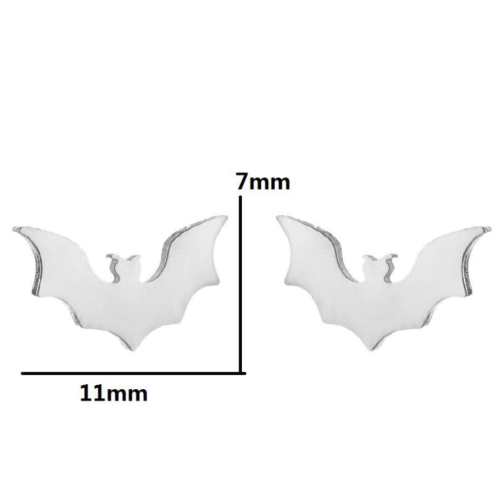 Cat bat earrings, Amazon new stainless steel simple dolphin temperament ear bone studs wholesale